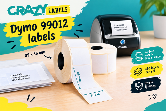 Dymo 99012 labels: alles over de 89 x 36 mm adresetiketten