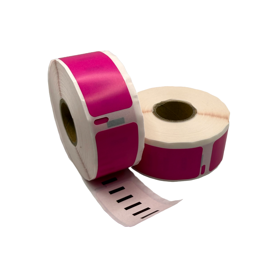 11352 / S0722520 compatible labels, 54 mm x 25 mm, 500 etiketten per rol, roze, permanent