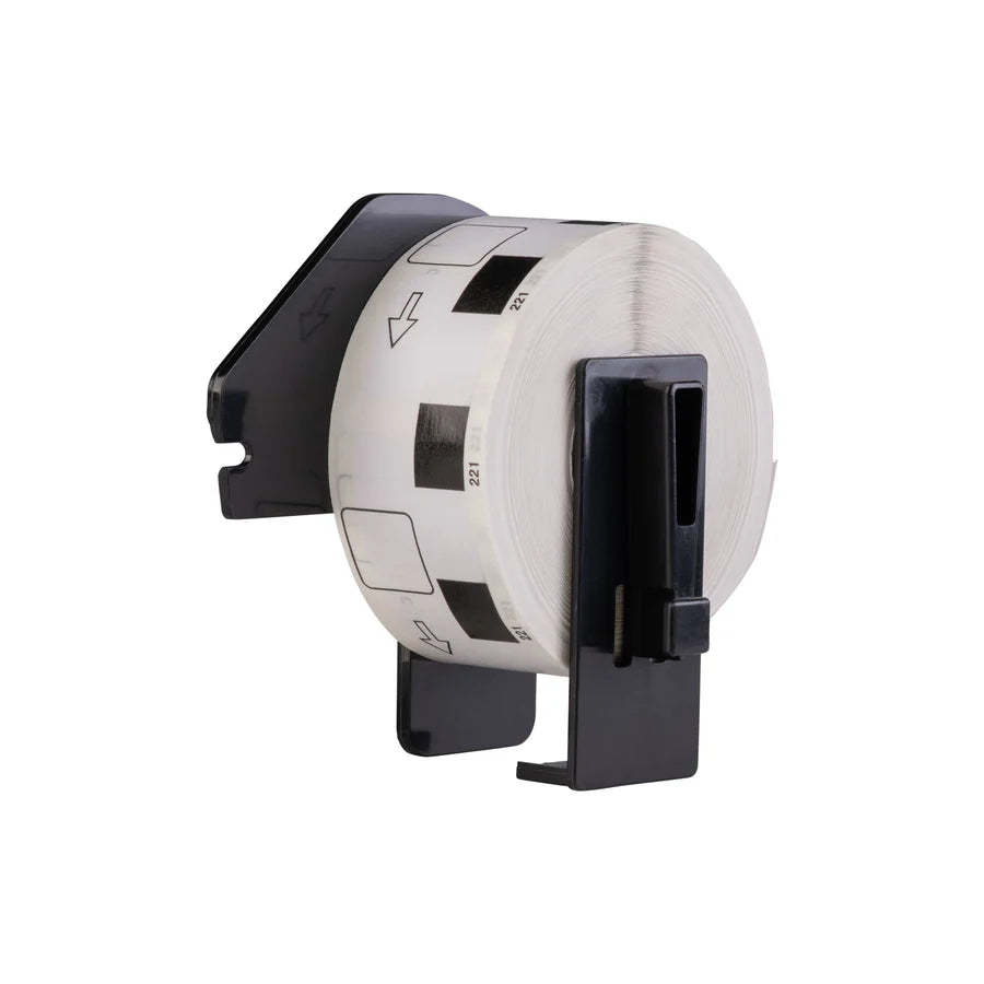 DK-22214 compatible labels, 12 mm x 30,48 m, incl brother houder, permanent