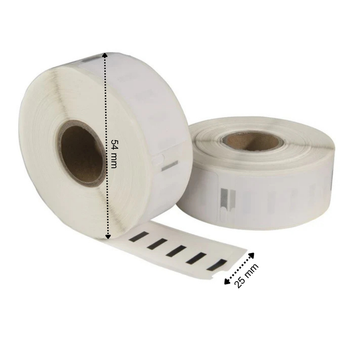 Dymo 11352 / S0722520 compatible Labelwriter 550 labels, 54 mm x 25 mm, 500 etiketten per rol, wit, permanent