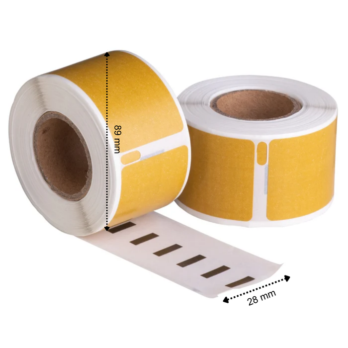 Dymo 99010 Goud compatible labels, 89 mm x 28 mm, 130 etiketten, permanent