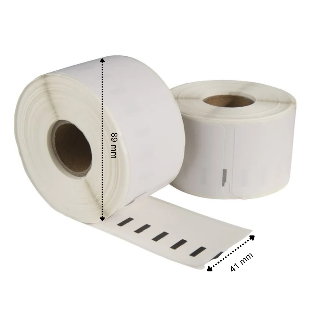 Dymo 11356 verwijderbaar / S0722560 compatible labels, 89 mm x 41 mm, 300 etiketten per rol, wit