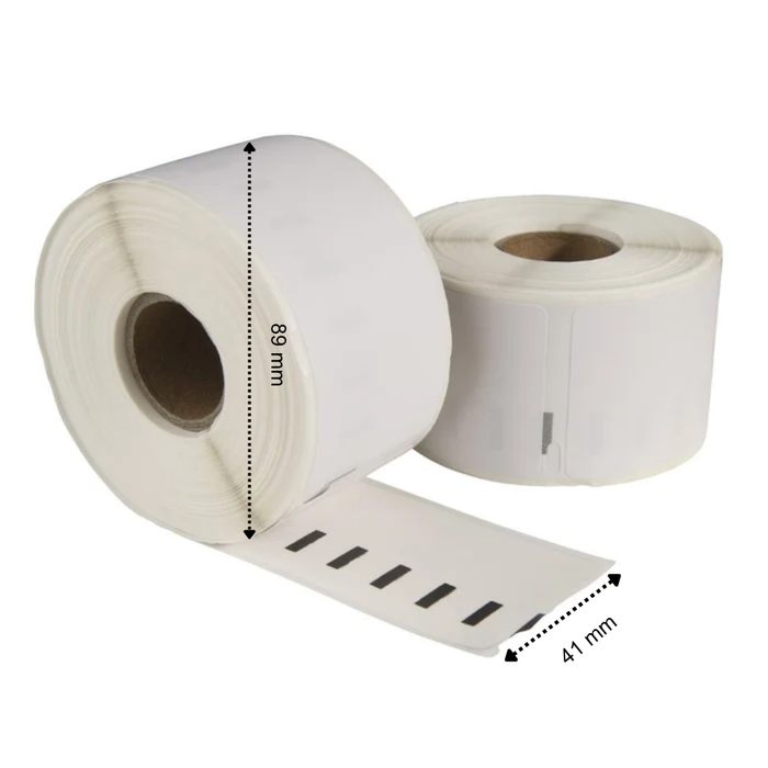 Dymo 11356 verwijderbaar / S0722560 compatible labels, 89 mm x 41 mm, 300 etiketten per rol, wit