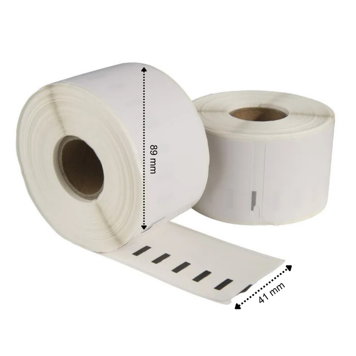 Dymo 11356 compatibele etiketten 89x41 mm – 300 witte, permanente etiketten