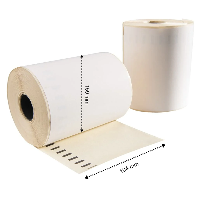 Dymo 5XL Labels Compatible, 104 mm x 159 mm, 220 etiketten per rol, wit, permanent