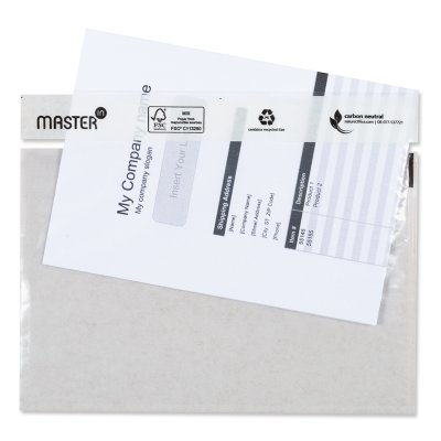 500 x Paklijstenvelop Master'in Performance Onbedrukt transparant recycled LDPE C4 340 x 250