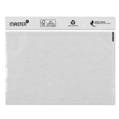 500 x Paklijstenvelop Master'in Performance Onbedrukt transparant recycled LDPE C4 340 x 250