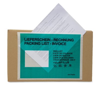 1000 x Paklijstenveloppen papier C5 bedrukt