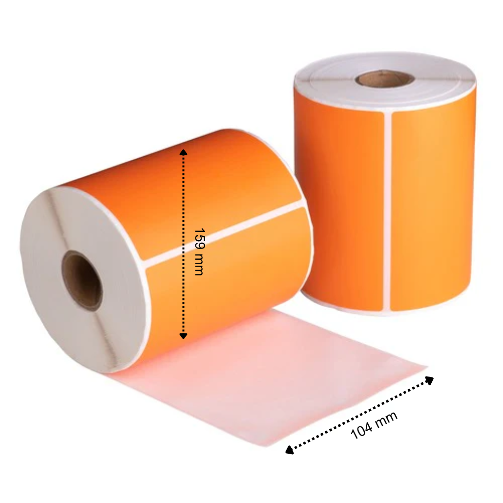 Dymo 4XL/S0904980 Labels Compatible, 104 mm x 159 mm, 220 etiketten, oranje, permanent
