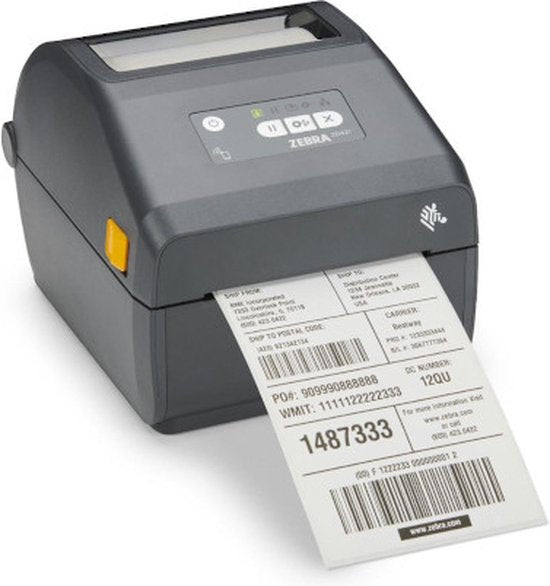 Pack de démarrage DHL : imprimante Zebra ZD421D, avec 10 rouleaux de papier zebra 102x210 mm