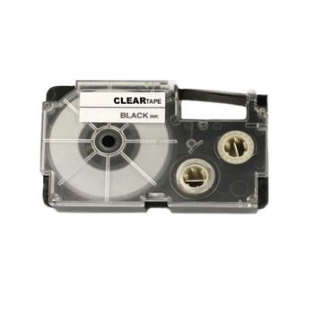 CASIO XR-12X Ruban compatible noir sur transparent 12 mm x 8 m