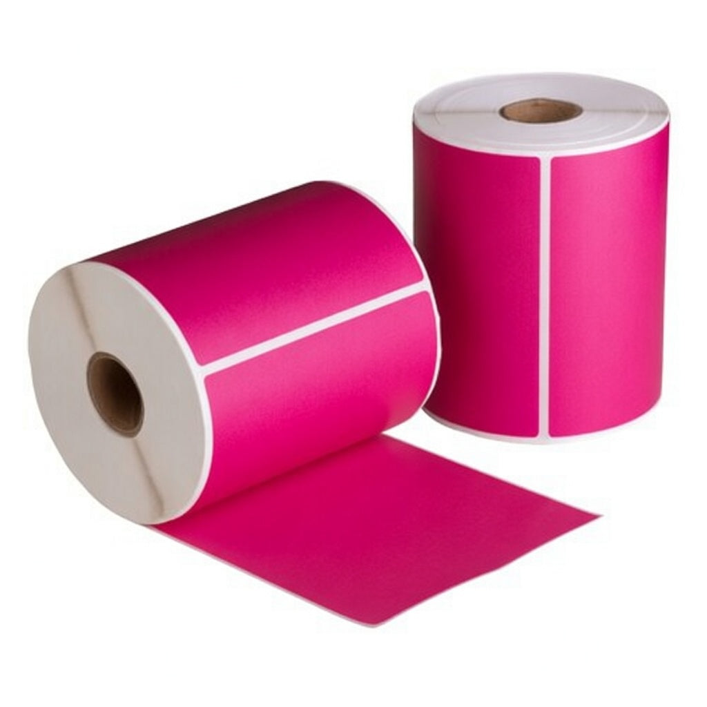 Verzendetiketten Roze, 102 mm x 150 mm, 280 etiketten per rol, kern 25 mm, Thermisch ECO, permanent