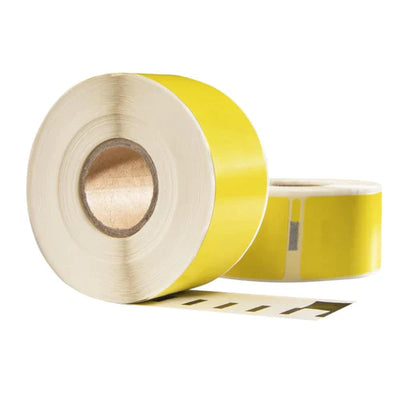 Étiquettes compatibles 11352 / S0722520, 54 mm x 25 mm, 500 étiquettes par rouleau, jaune, permanentes