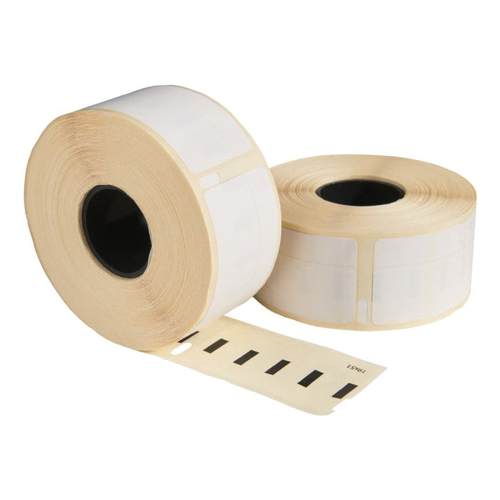 Dymo 11355 / S0722550 compatible labels, 19 mm x 51 mm, 500 etiketten per rol, wit, permanent