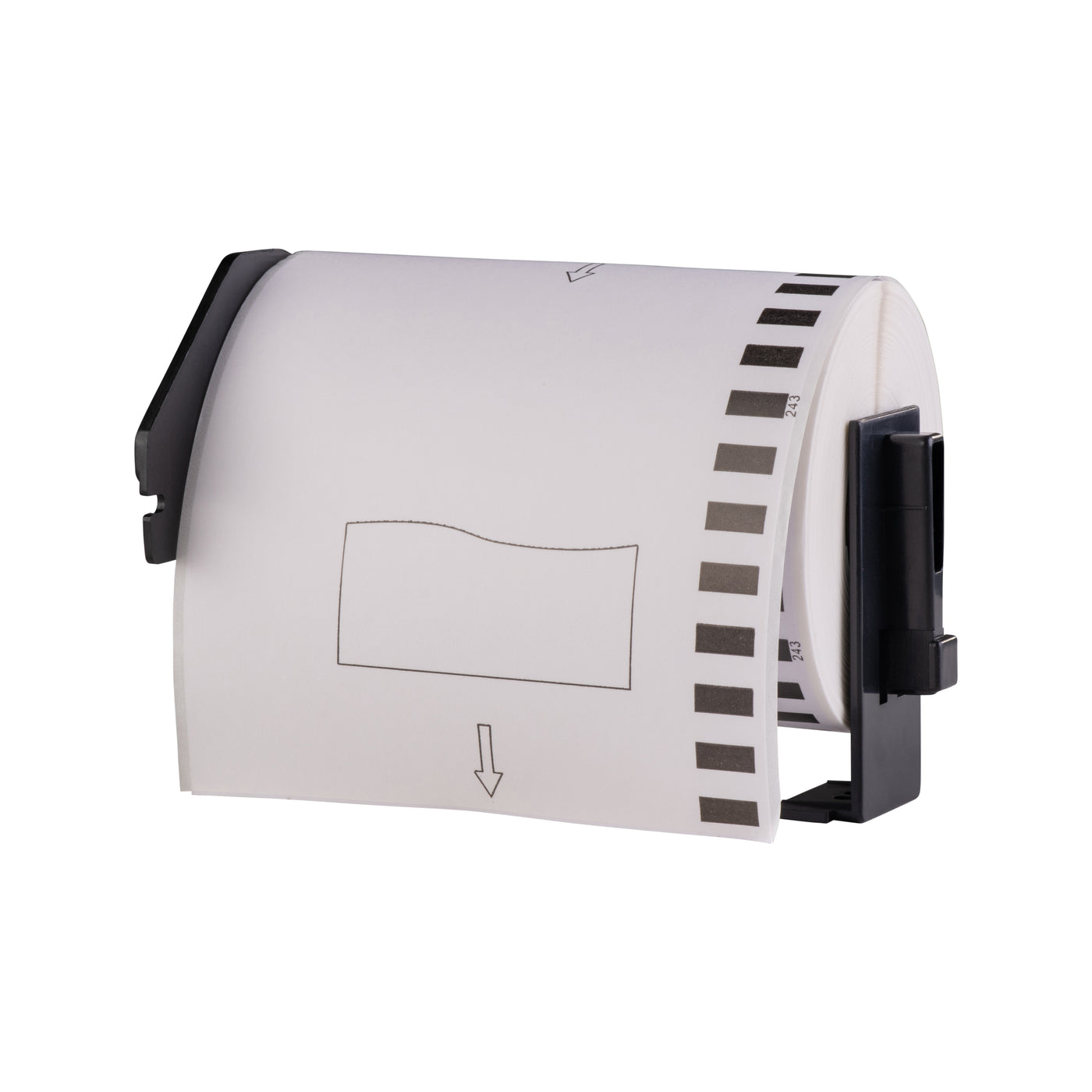 Brother DK-22243 compatible labels, 102 mm x 30,48 m, incl brother houder, permanent