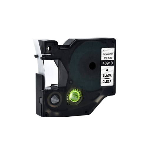 Dymo D1 Compatible 40920 tape wit op transparant 9 mm x 7 m