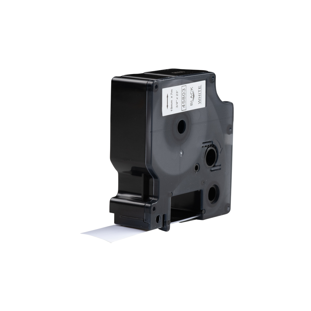 Dymo D1 Compatible 45803 (S0720830) tape zwart op wit 19 mm x 7 m
