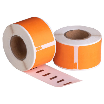 Dymo 99010 Oranje compatible labels, 89 mm x 28 mm, 130 etiketten, permanent