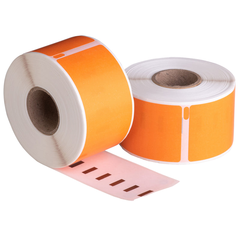 Dymo 99012 Oranje compatible labels, 89 mm x 36 mm, 260 etiketten, permanent