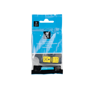 Dymo D1 Compatible 45808 (S0720880 ) tape zwart op geel 19 mm x 7 m