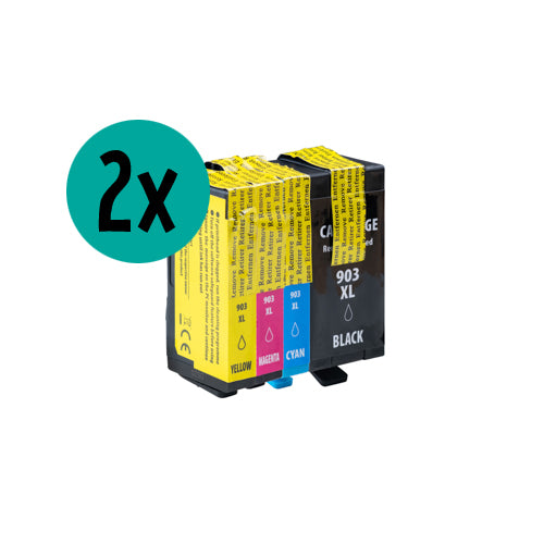 2 x pack économique CMJN compatible HP HP903XL