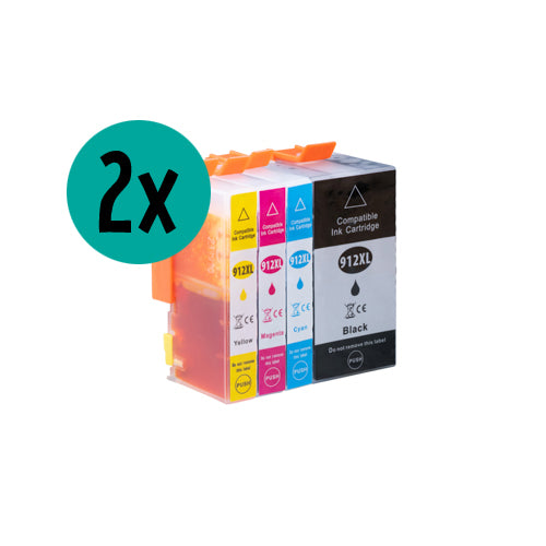 2 x pack économique CMJN compatible HP HP912XL