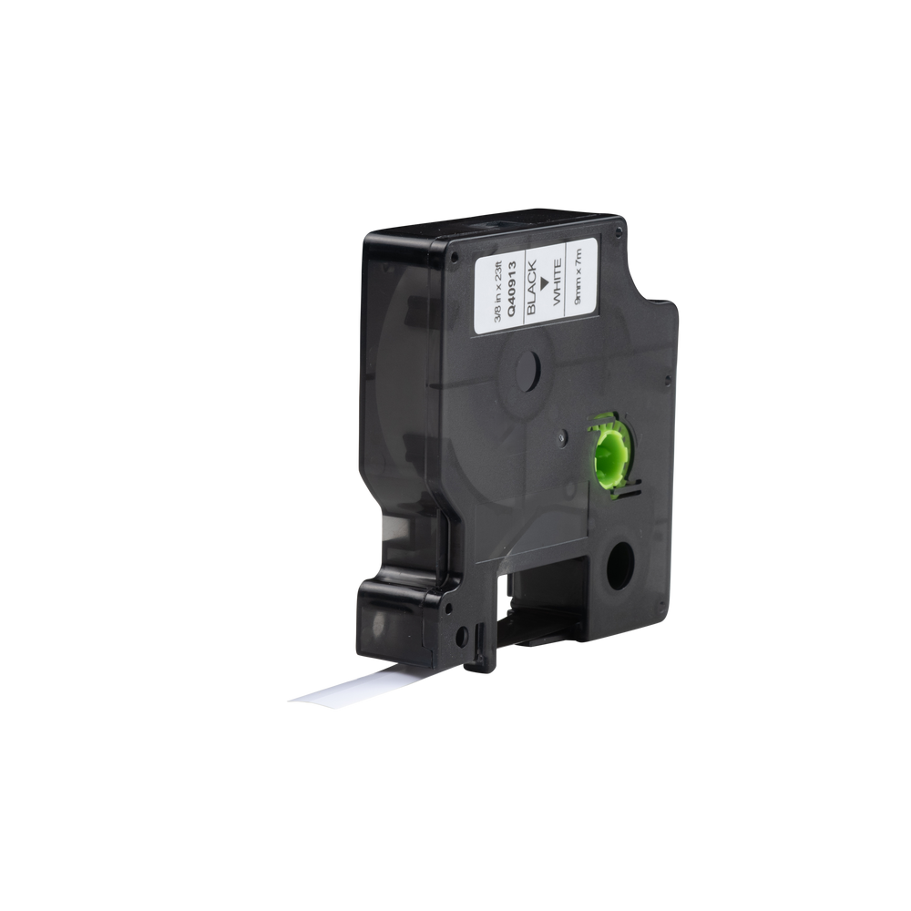 Dymo D1 Compatible 40913 (S0720680) tape zwart op wit 9 mm x 7 m