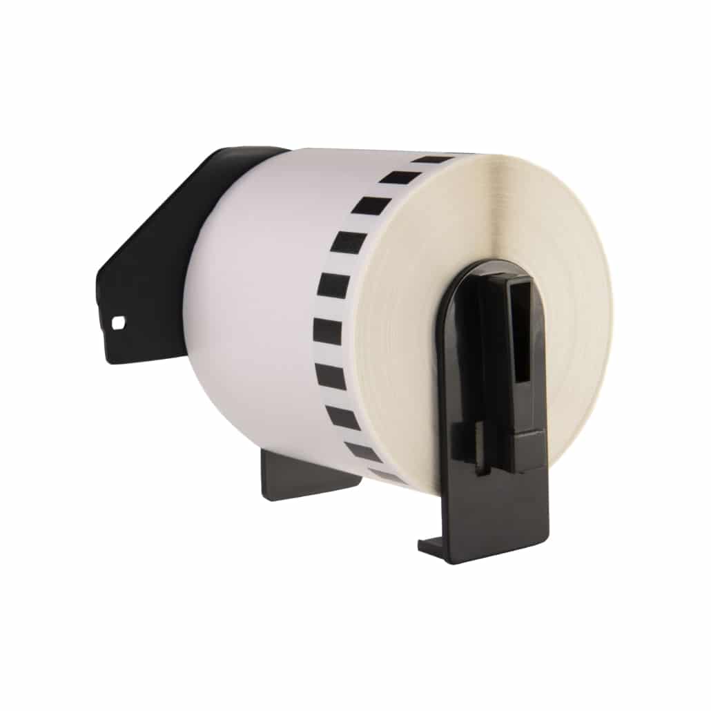 Brother DK-22205 compatible labels, 62 mm x 30.48 m, incl brother houder, permanent