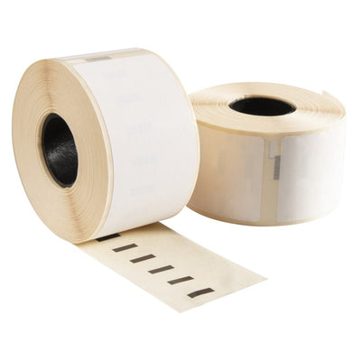 Kunststof Dymo 1976411 compatible labels, 54 mm x 25 mm, 160 etiketten per rol, wit, permanent PP