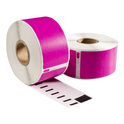 Dymo 99010 roze compatible labels, 89 x 28 mm, 130 etiketten, permanent